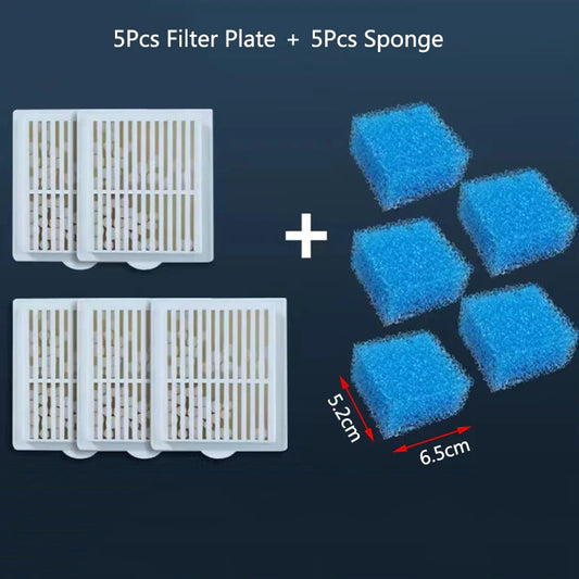 Wall Mounted Fish Tank Filter Replacement Plate Aquarium Biochemical Sponge Filter Media Ball Material Efficient  Filtration