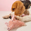 A cute pig design pet teeth grinding plush toy, bite resistant interactive dog toy supply