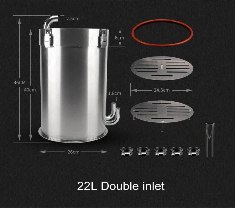 Premium Quality Aquarium Canister Stainless Steel Pro External Canister Filter ADA Style Fish Tank Filter Bucket filtro acuario