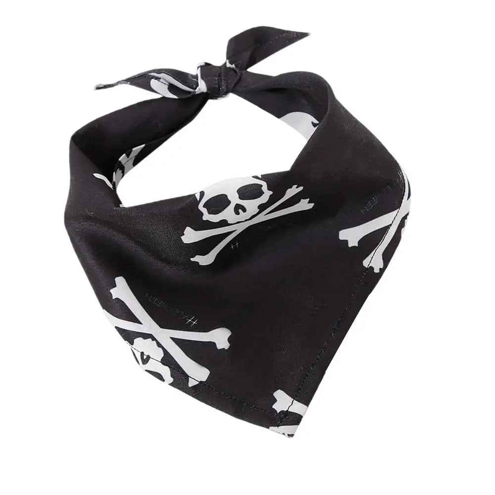 Dog Scarf Pet Costume Saliva Towel Adjustable Pumpkin Dog Scarf Triangle Pet Scarf Skull Washable For Boy Girl Toy