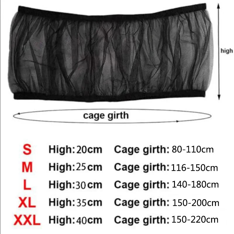 High Quality Nylon Mesh Bird Cage Cover Shell Skirt Net Easy Cleaning Seed Catcher Guard Bird Cage Accessories Parrot Bird Net