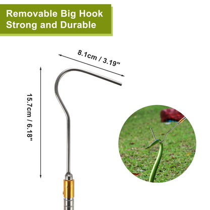 UXCELL Reptiles Amphibians Cleaning Tools Snake Hook Retractable Snake Catcher Snake Stick Snake Grabber Tool Black