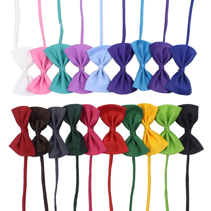 50pcs Mix Color Bow Ties Bowknot for Dogs Cat Grooming Accessories Small Animal Children Adjustable Bowtie Pet Product Wholesale
