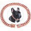 Dog Chain Diamond Collar Walking Metal Chain Collar with Design Secure Buckle Pet Cat Cuban Collar Jewelry Accessories
