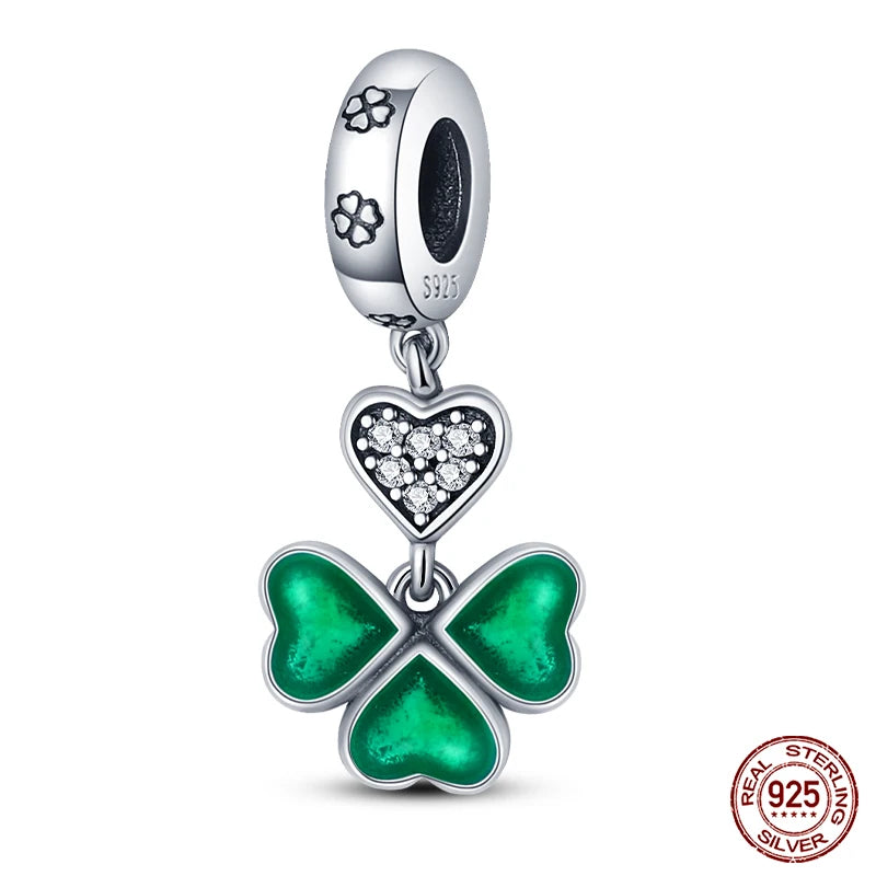 Fit Pandora 925 Original Bracelet 925 Silver Plate Flower Bird Series Charms Beads For Women Fashion DIY Jewelry Gifts Making