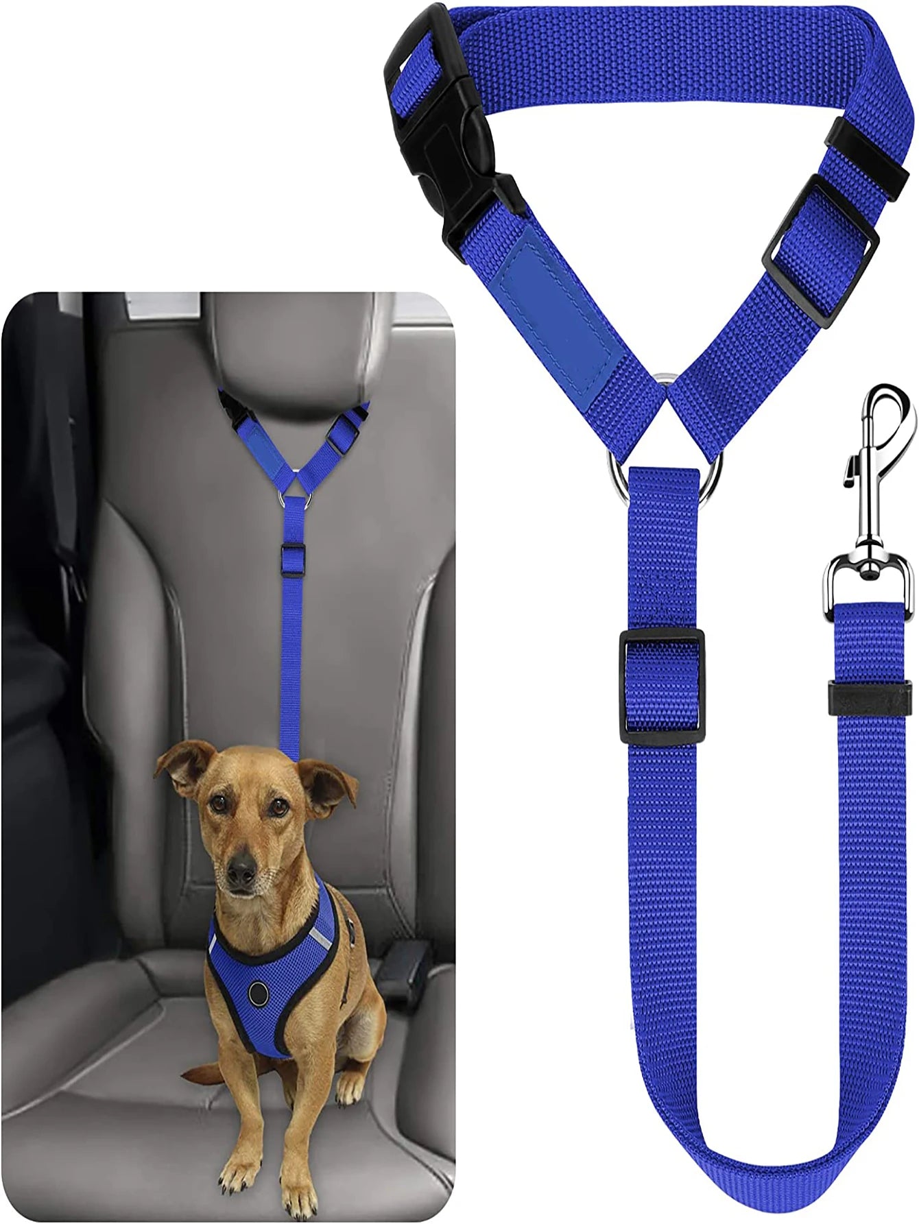 Ring Dog Car Seat Belt Durable Nylon Dog Seat Belt For Small Large Dogs Adjustable Lead Puppy Travel Car Safety Rope