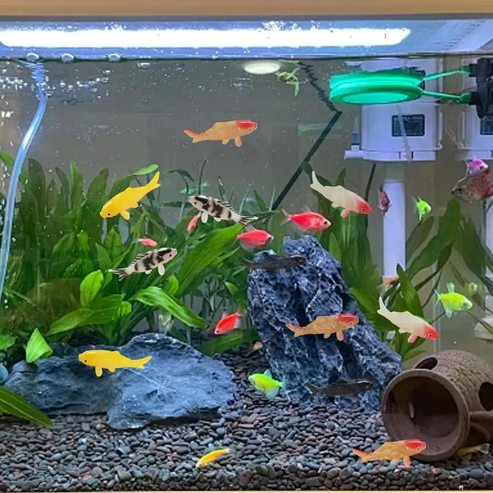 5PCS Simulated Fish Simulation Floating Model Fish Tank Underwater Water Fountain Pond Landscape Decoration For Garden Pond