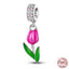 Fit Pandora 925 Original Bracelet 925 Silver Plate Flower Bird Series Charms Beads For Women Fashion DIY Jewelry Gifts Making