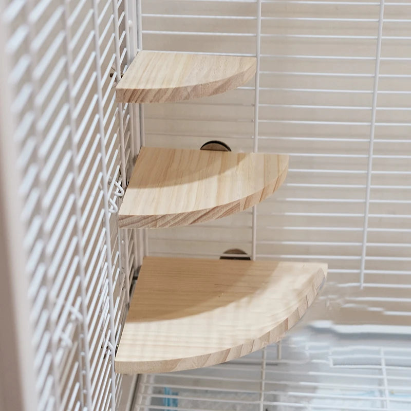 Small Pet Natural Wood Stand Platform Hamster Guinea Pig Toys Paw Grinding Gerbils Springboard Pet Jumping Board Home Supplies