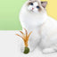1pcs Catnip Feather Ball Interactive Natural Lollipop for Cat Kitten Toys, Feathers Design Teeth Cleaning Playing Toys