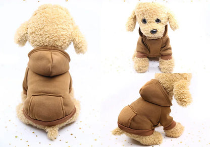 Winter Pet Doggy Clothing Leisure Small Dogs Hoodies Coat for Puppy Soft Warm Cat Dog Sweater Sweatshirt Teddy Chihuahua Clothes