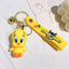 Cartoon Bugs Bunny Doll Keychain Cute Tweety Bird Daffy Duck Porky Pig Key Rings Pendant Accessories for Kids Birthday Gifts
