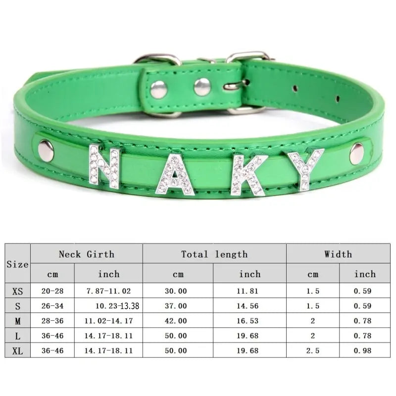 Custom Cat Dog Collar Personalized Rhinestone Puppy Collars Adjustable Letter Crown Charm Name Dog Necklace Chihuahua Id Collar