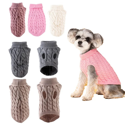 Warm Dog Clothes Knitted Clothes for Dogs Chihuahua Sweater for Small Dogs Winter Clothes for Sphinx Cat Dog Sweater for York