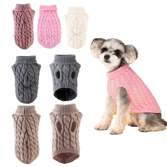 Warm Dog Clothes Knitted Clothes for Dogs Chihuahua Sweater for Small Dogs Winter Clothes for Sphinx Cat Dog Sweater for York