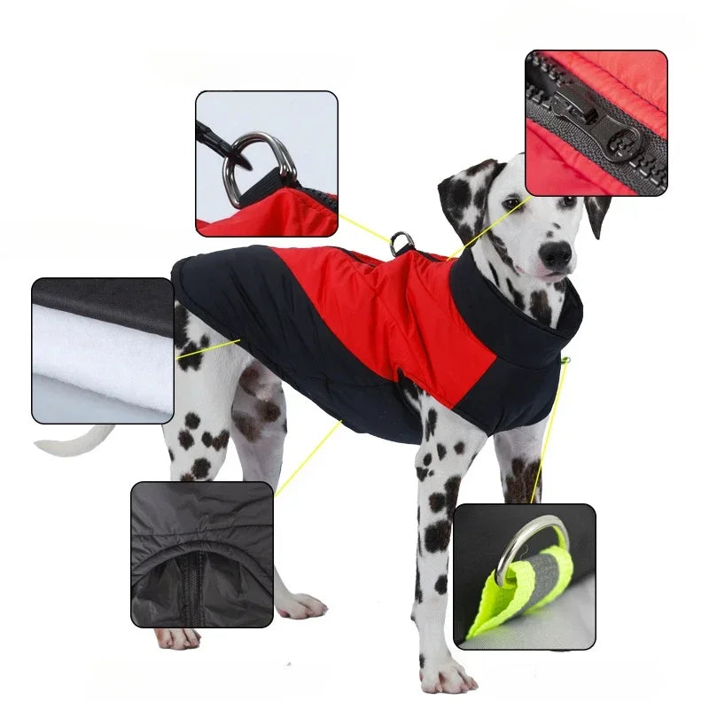 Waterproof Dog Jacket Winter Warm Dog Clothes for Small Large Dogs Puppy Vest Chihuahua Coat French Bulldog Yorkie Pug Costume