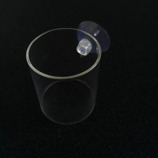 New Glass Aquarium Feeding Ring Fish Tank Station Floating Food Tray Feeder Aquarium Accessory with Strong Suction Cup