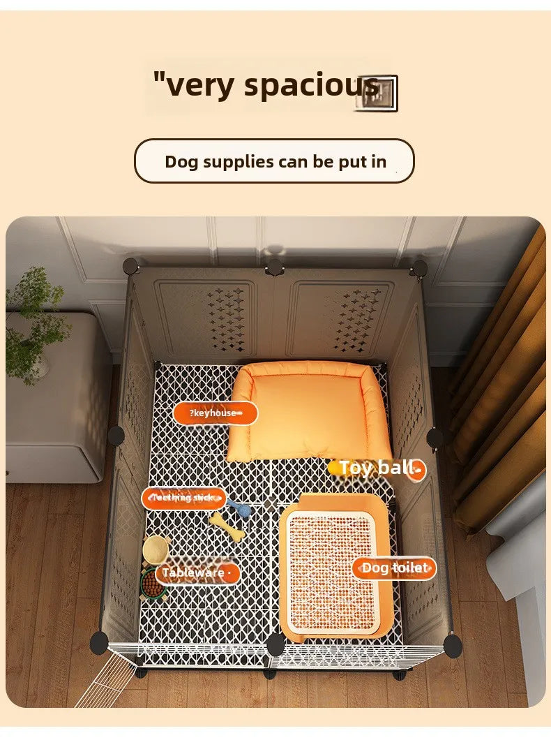 Dog cage Small and medium-sized dog Teddy Bigbear Indoor dedicated one room one bathroom kennel with toilet integrated pet cage
