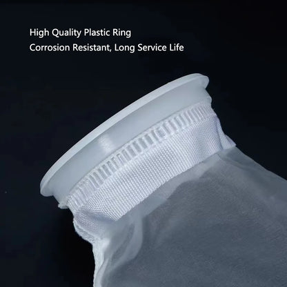 5pcs Super Fine Aquarium Filter Bag with Frame Washable Reusable Mesh Foam Carpet Sock Bag for Fish Marine Filtration System