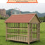 Outdoor Waterproof Solid Wood Stainless Steel Anti-corrosion Kennel Rainproof Large Dog House Golden Retriever Kennel Small Hous