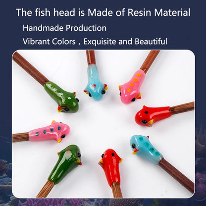 Aquarium Betta Training Wand Wooden Playing Stick Active Healthy Betta Fish Equipment Resin Fish Decoration Fish Stick ﻿New