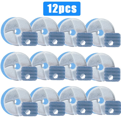 12/4 Sets Replacement Activated Carbon Filter for Square Stainless Steel Cats Water Fountain Resin water purification Filters