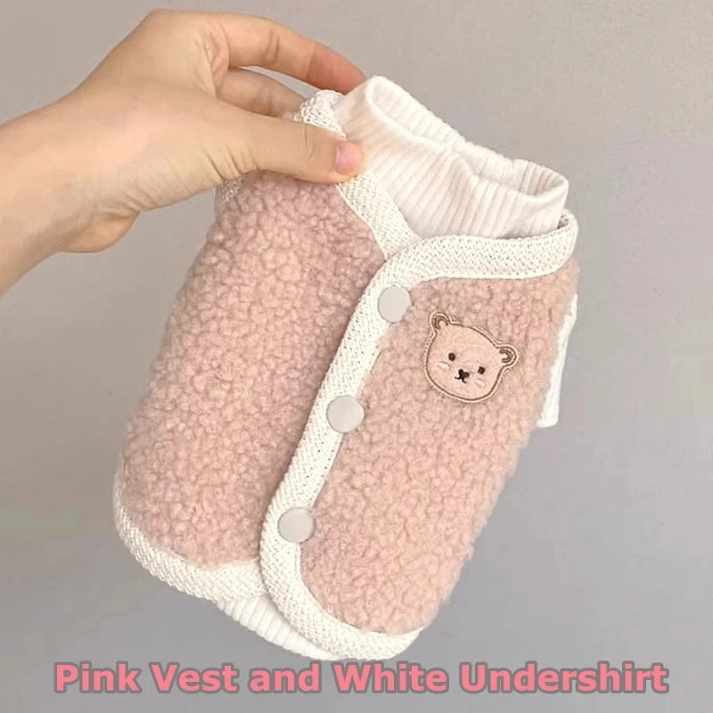 Winter Pet Dog Clothes Cute Bear Warm Dog Coat Sweatshirt Puppy For Small Medium Dogs Clothing Jacket French Bulldog Chihuahua