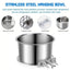 Crate Water Bowl Stainless Steel Dog Crate Hang Water and Food Bowls Feeder Dish for Dogs & Cats for Dry and Wet Foods Pet Cage