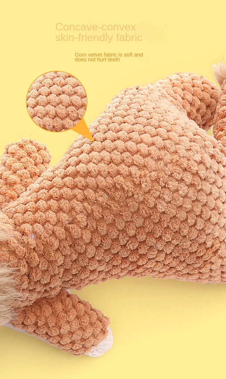 Cross-border pet supplies corn velvet elephant lion dog sound toy self-hi grinding teeth cleaning