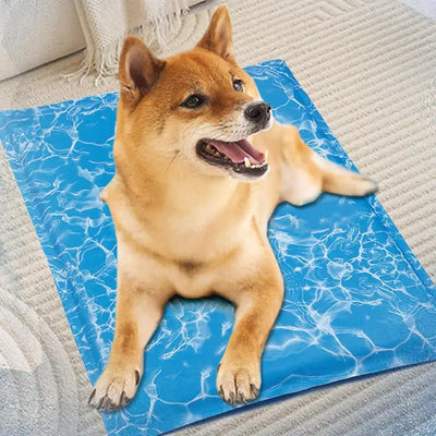 Cooling Dog Bed Pet Blanket Mat Pad Breathable Pad Blanket Puppy Kitten Summer Cool Playing Mat For Small Medium Pets Cats