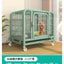New Extra Thick Square Tube  Small Dog Cage with Toilet Indoor Family Dog House Kennel Pet Iron Cage