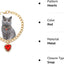Luxury Dog Cat Necklace Jewelry with Heart Diamond Pendant Design Gold Chain Collar Pet Wedding Birthday Costume Accessories