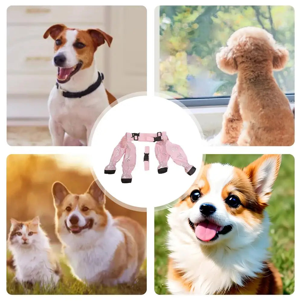 Dog Leggings with Boots Breathable Dog Booties Paw Protector All-Weather Cat Dog Shoe Winter Snowy Day Summer Hot Pavement Shoes