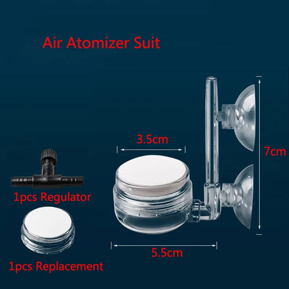 1Pcs Air Pump Sand Stone Aquarium Oxygen Pump Fresh Air Stone Nano Bubble Bar Aquarium Fish Tank Aerator Pump with Suction Cup