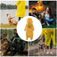 Dog Raincoat Waterproof Reflective Hooded Pet Rain Jacket 4 Legs Lightweight Rain Poncho Clothes for Small Medium and Large Dogs