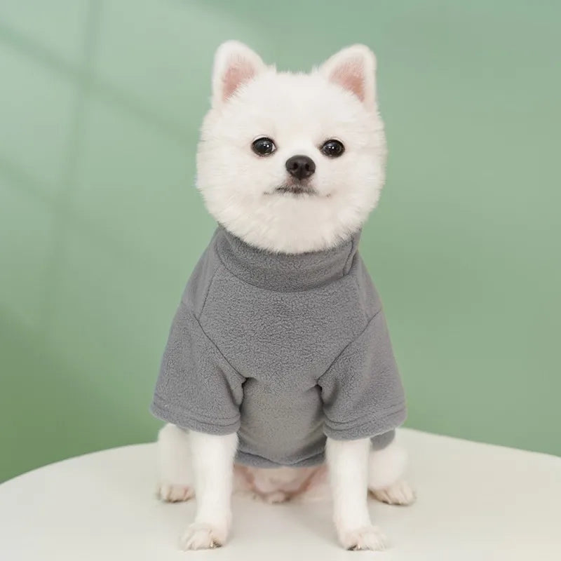 Fleece Dog Jacket Winter Dog Clothes Chihuahua French Bulldog Clothing Pet Costume with Harness D-Ring Luxury Kitten Puppy Coat