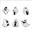 Funny Animal Sets Enamel Pins Cartoon Anime Figure Ghost Spooky Cute Cat Bird Brooches Backpack Lapel Badge Punk Jewelry Gifts