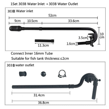Aquarium Fish Tank Filter Rain Spray Bar Unit Outflow Pipe Inlet Outlet Tube Kit Fish Tank External Canister Filter Accessories