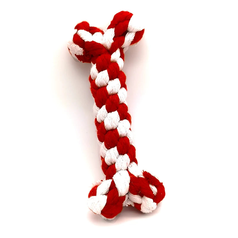 Pet Toy Chew Teething Cotton Rope Knot BonesToys For Dog Tooth Clean Ball Bite-Resistant  Dog Chew Puppy Training InteractiveToy
