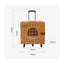 Cat Carrier Suitcase with Wheels for Pet Travel, knit Hard Cat Carrier Luggage with Mat and Telescopic Handle