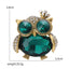 Rhinestone Owl Brooch for Women Unisex Glass Animal Pin Bird Lapel Pins Banquet Party Backpack Gifts Jewelry Accessories