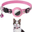 Pet cats AirTag PU Anti Loss Collar  Breakaway Reflective Strips Adjustable Kitten Collar Waterproof  cat collar accessories