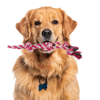 UXCELL Dog Chew Toys Knots Shape Braided Cotton Teeth Cleaning Rope Casual Puppy Bite-resistant Chewing Rope Pet Products