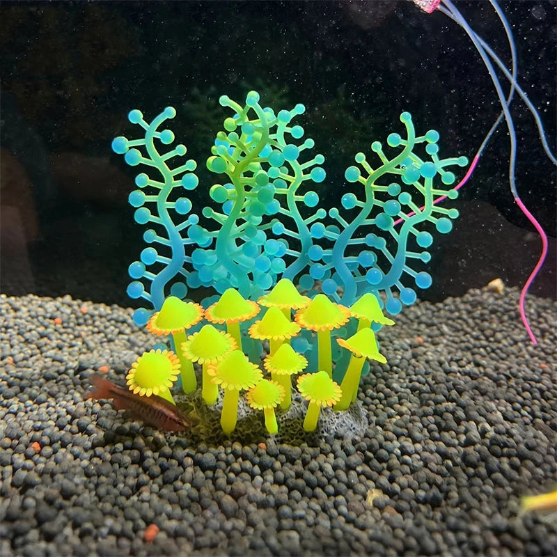 Artificial Underwater Coral Aquarium Fish Tank Simulation Decoration Aquarium Backgrounds Plants Water Flower Beautiful New