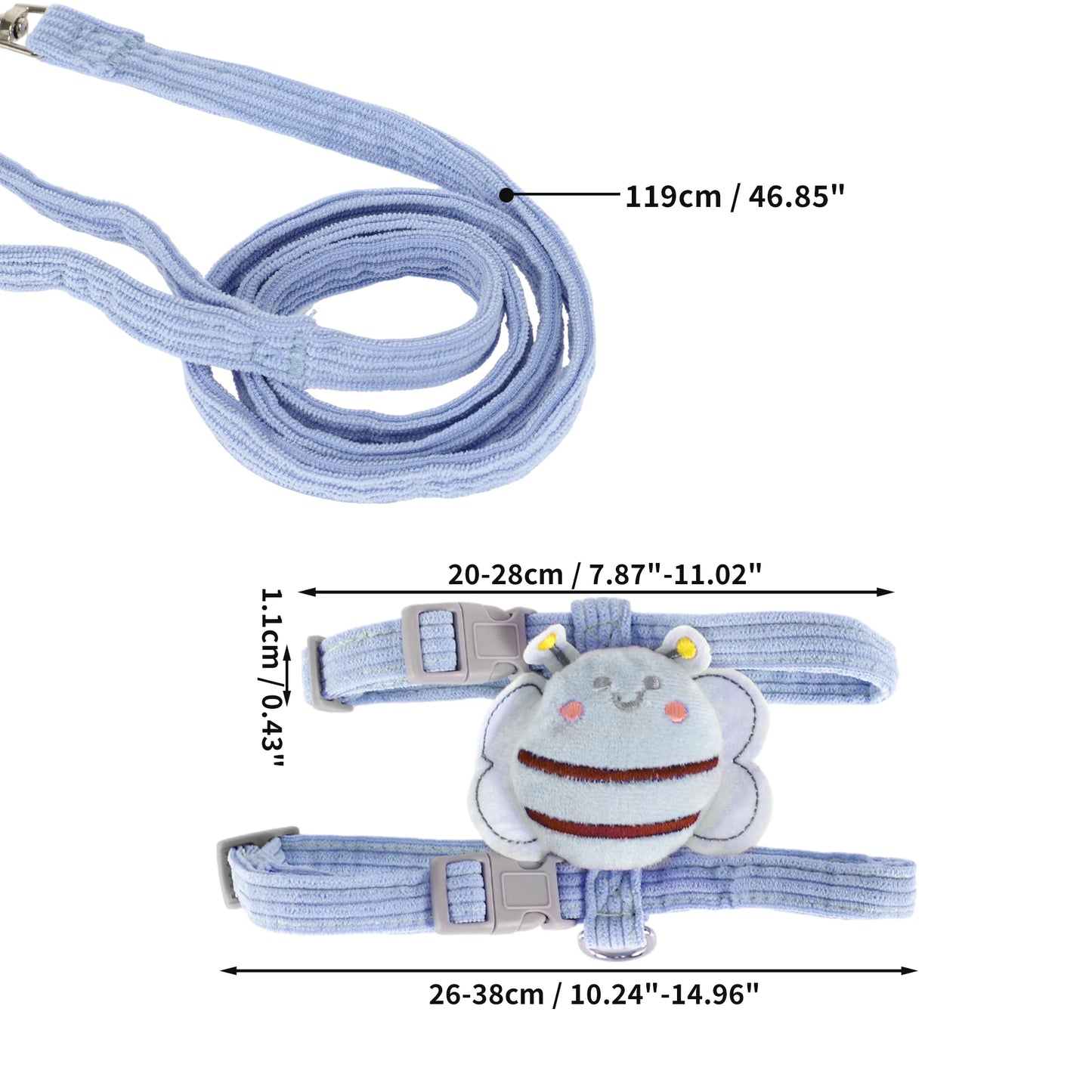 UXCELL 1 Set Cat Harness and Leash Set Cats Escape Proof Kitten Harness Small Yellow
