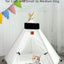 Pet Teepee Tent for Cats and Dogs Portable Removable Washable Dog House Indoor Puppies House with Cushion and Blackboard Cat Bed