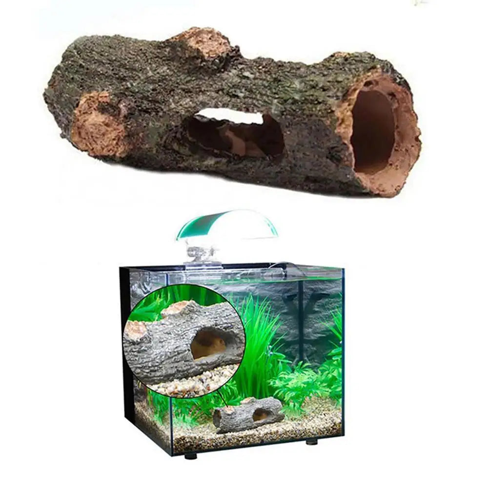 Aquarium Decor Hollow Trees Ornament For Aquarium Landscape Aquarium Tree Stump Rock Hollow Cave Stone For Cichlid Betta Fish