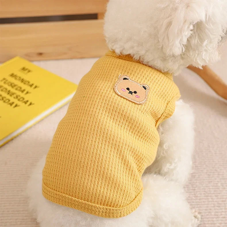 Summer Cool Dog Clothes New Dogs Pet Vest For Puppy Breathable Vest T-shirt Costume Bulldog Dog T-shirt Outdoor Pets Clothing