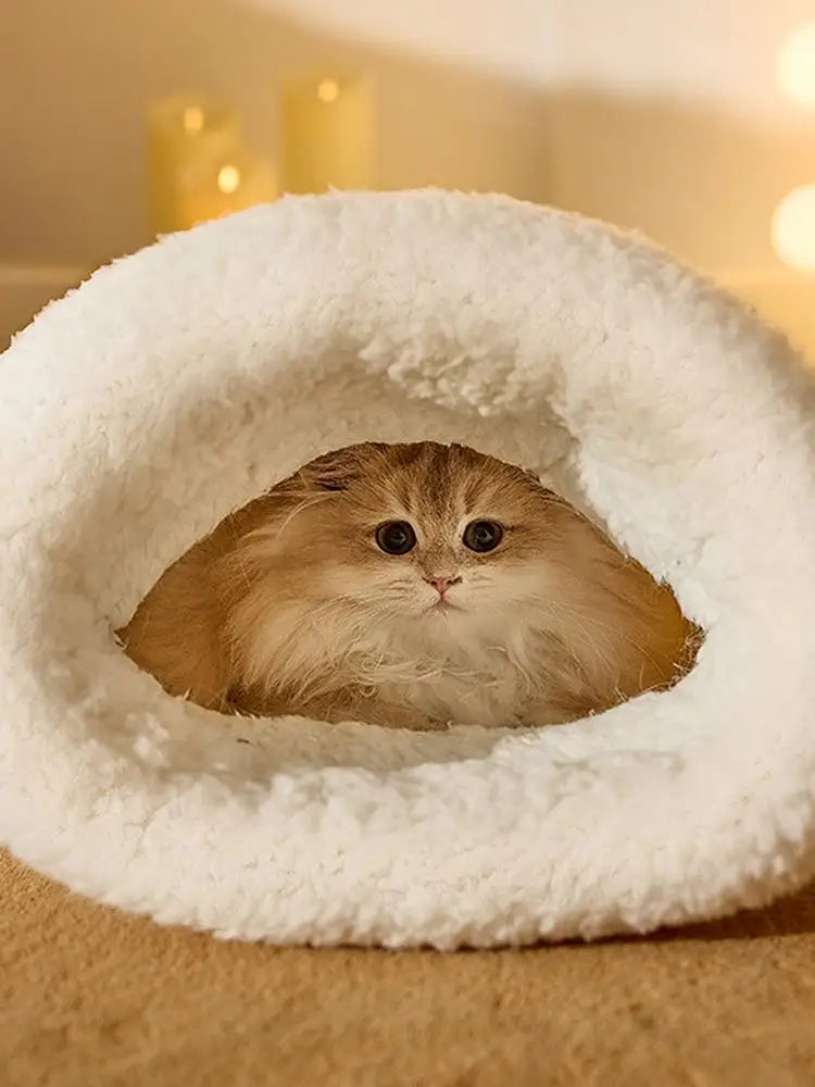 Cat Sleeping Bag Sleeping Bag Semi-Enclosed Cats Dogs Warming Pad Soft Cat Bed Lovely Cat Nest Pet Supplies for Cats and Dog