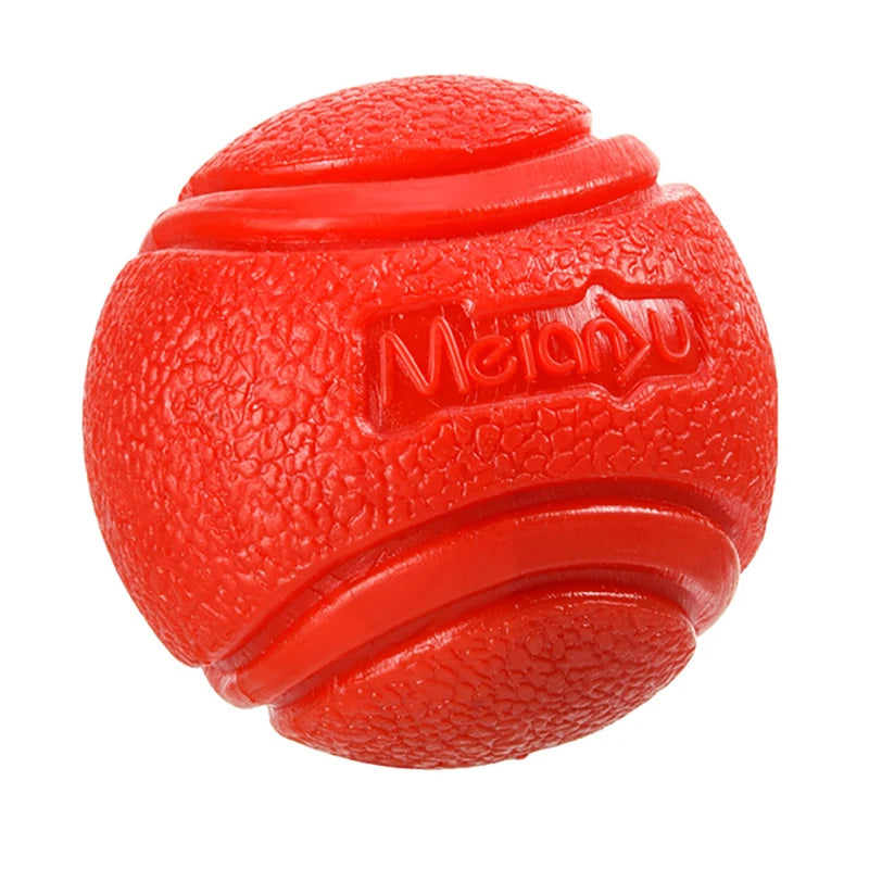 Dog Toy Rubber Ball Bite-resistant Ball Toy for Dogs Puppy Teddy Pitbull Red Color Solid Ball S-XL Pet Supplies